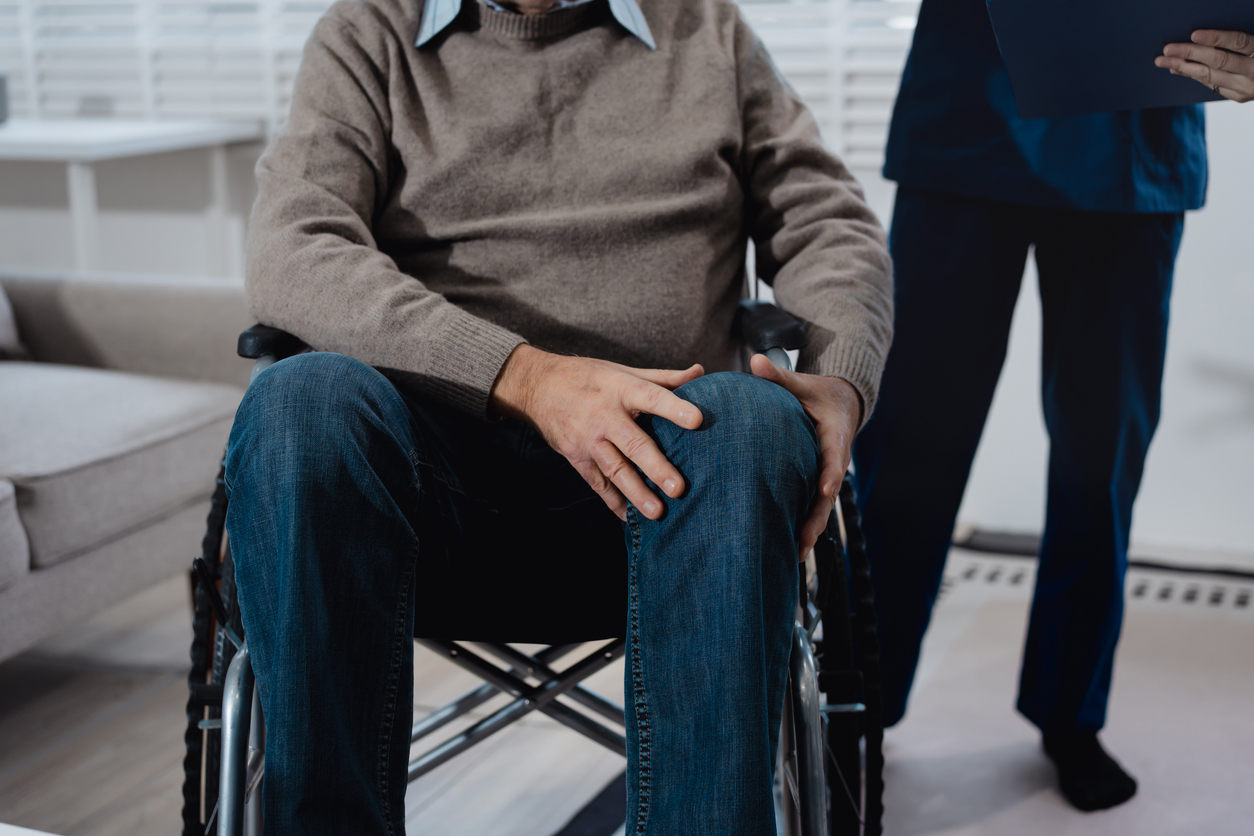 Client Suffering from Multiple Sclerosis